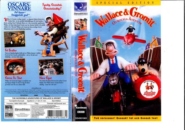 Wallace & Gromits otroliga äventyr (vhs)