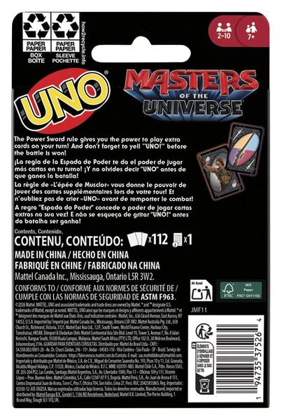 Uno kortspel - Masters of the Universe