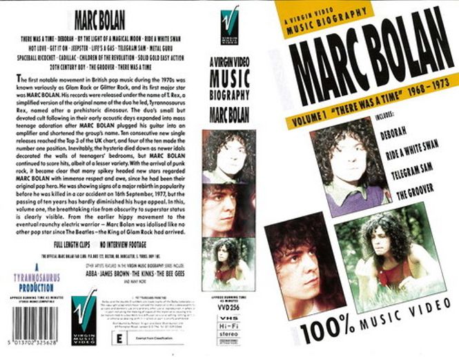 Huvudbild MARC BOLAN VOL 1 (VHS)