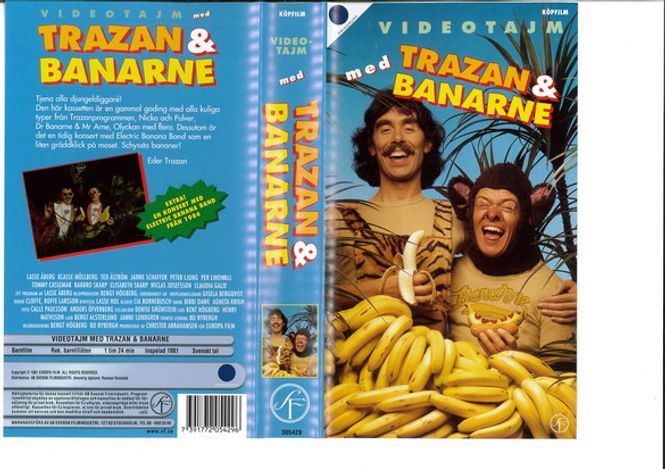 Huvudbild Videotajm med Trazan och Banarne (vhs)