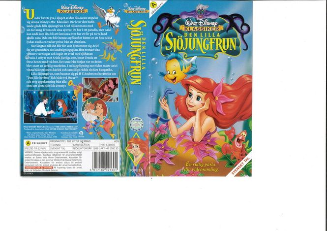 Huvudbild Den lilla sjöjungfrun - Disneyklassiker 28 (vhs)