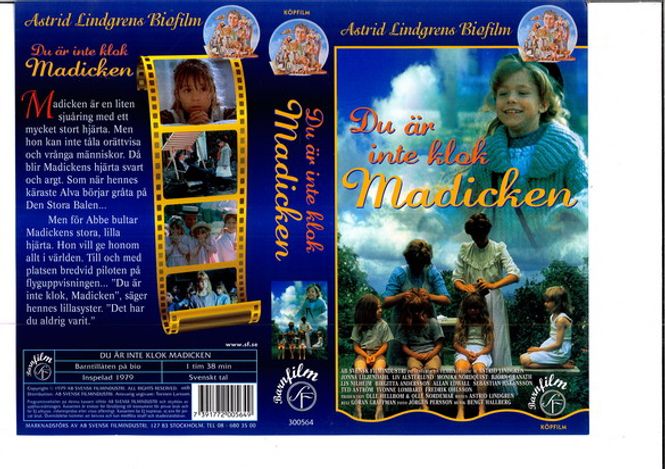 Huvudbild Du är inte klok Madicken (vhs)