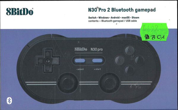 8BitDo - N30 Pro 2 Bluetooth Gamepad (Svart)