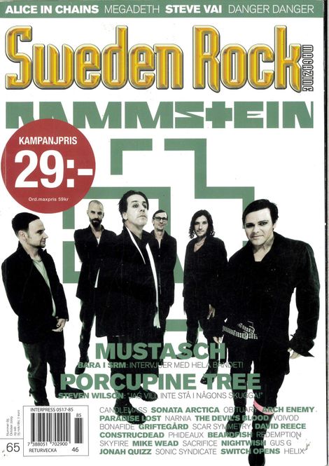 Huvudbild Sweden Rock Magazine  #65