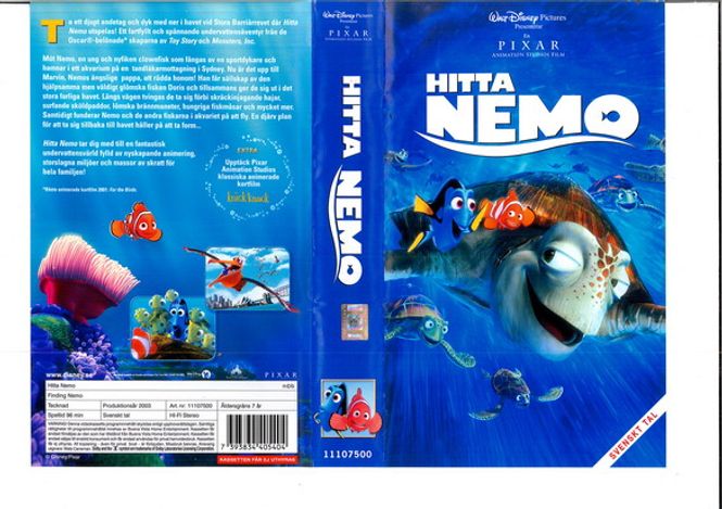 Huvudbild Hitta Nemo - Pixar klassiker 5 (vhs)