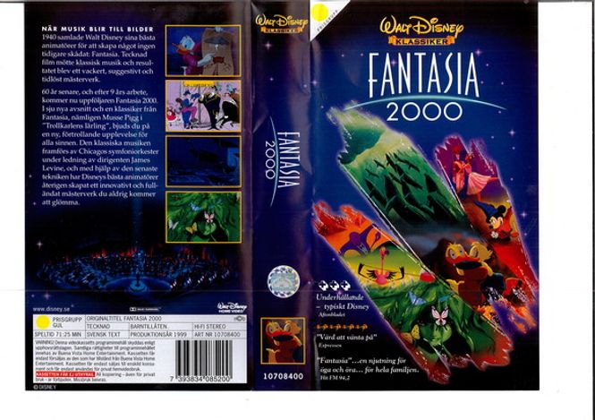 Huvudbild Fantasia 2000 - Disneyklassiker 38 (vhs)