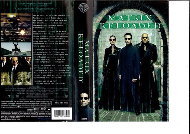 Huvudbild MATRIX RELOADED (VHS) ny