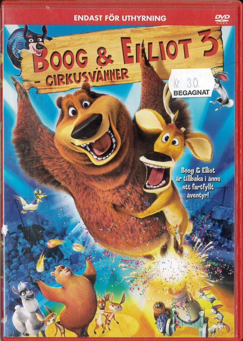 Huvudbild Boog & Elliot  3 - Cirkusvänner  (DVD) fd hyr